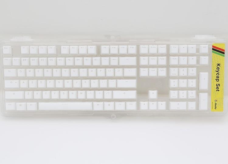 Ducky Double Shot Backlight - Copri tastiera - Polibutilene tereftalato (PBT) - Bianco (DKSA109-DEPDWNNO2)