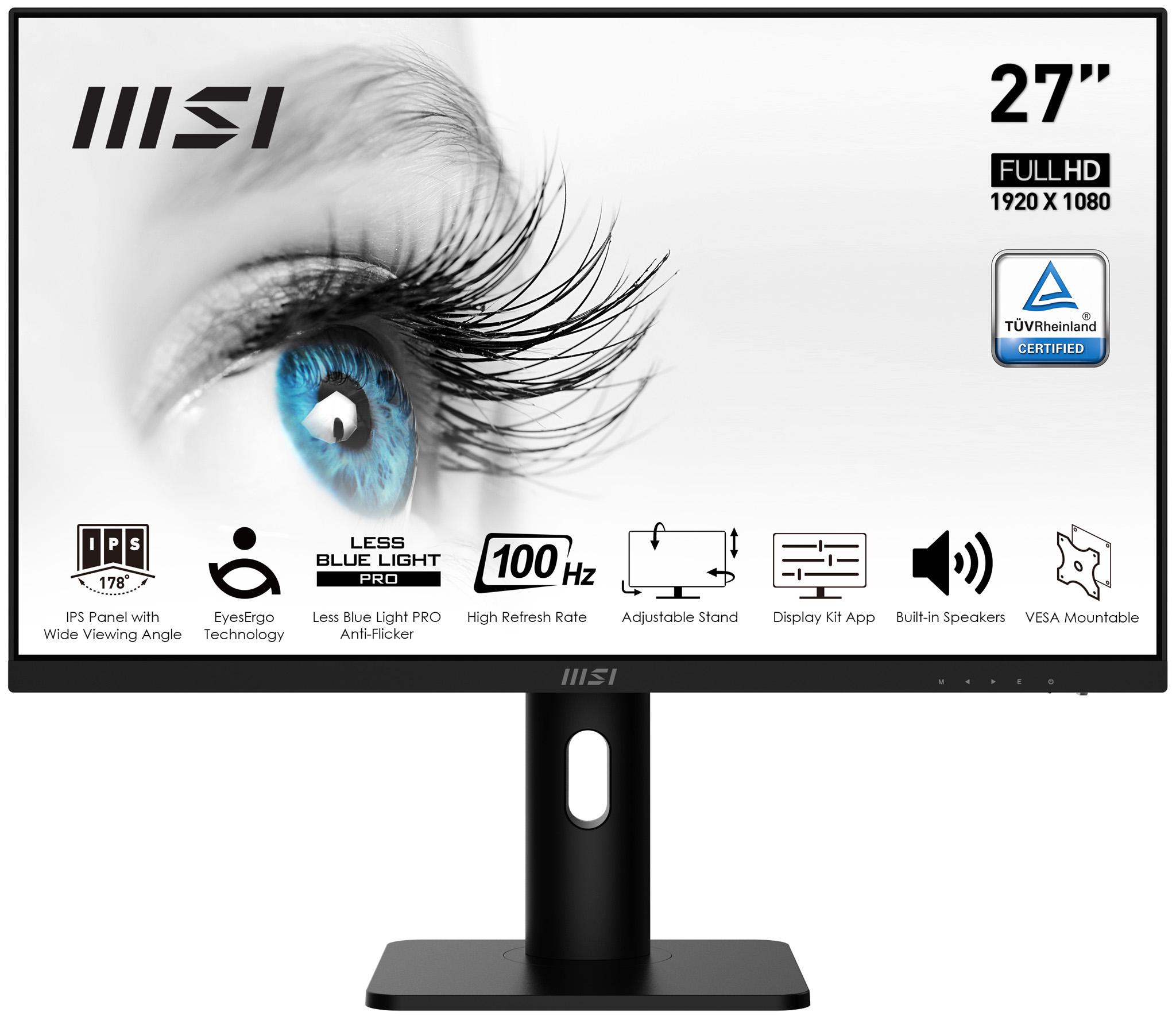 MSI Pro MP273AP Monitor PC 686 cm (27") 1920 x 1080 Pixel Full HD Nero