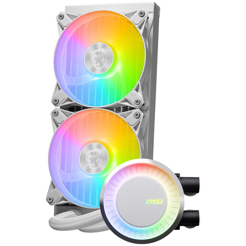 MSI MAG CORELIQUID E240 WHITE sistema di raffreddamento per computer Scheda madre Processore Liquid cooling kit 12 cm Bianco (C
