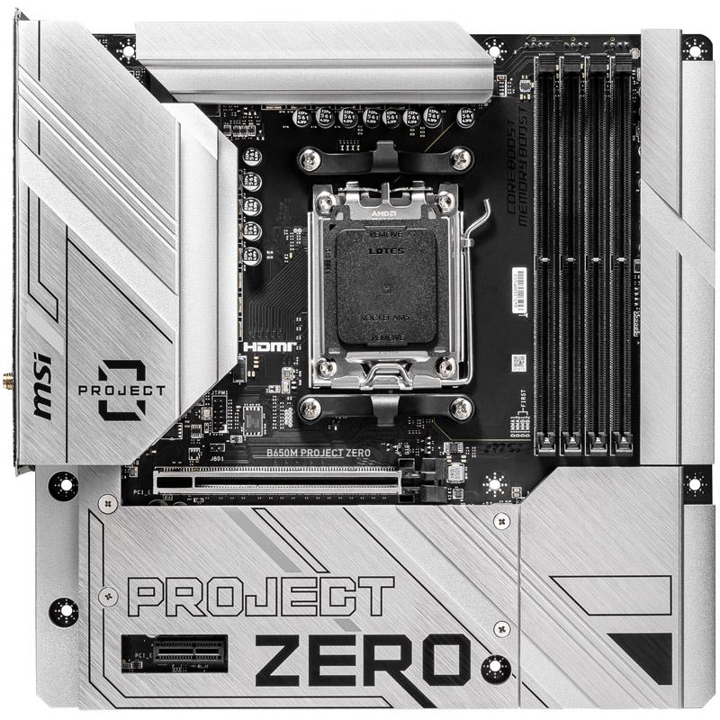 MSI B650M PROJECT ZERO scheda madre AMD B650 Presa di corrente AM5 micro ATX (MSI AM5 B650M PROJECT ZERO M-ATX)
