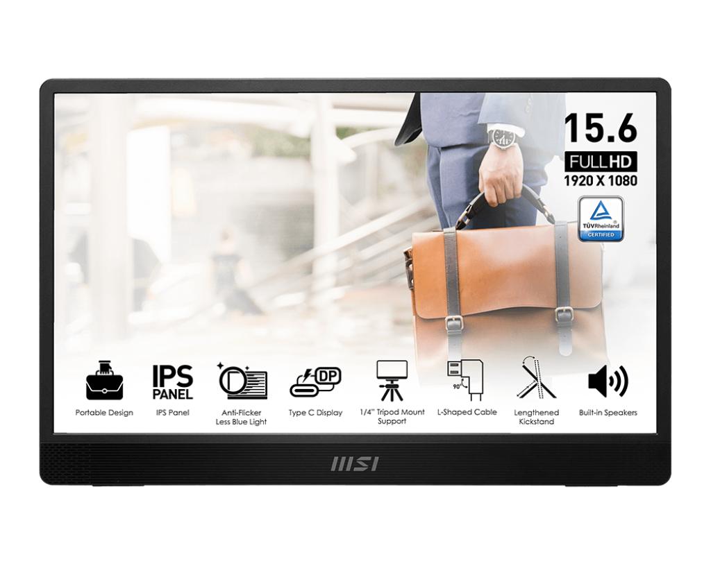 MSI PRO MP161DE E2 Monitor PC 396 cm (15.6") 1920 x 1080 Pixel Full HD LED Nero