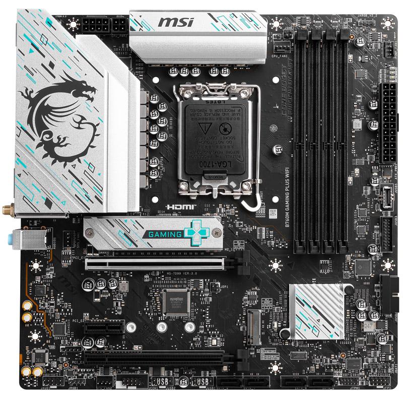 MB MSI B760M GAMING PLUS WIFI 1700 4D5 2M.2 4S3 U3.2 GBL H/D MATX DDR5