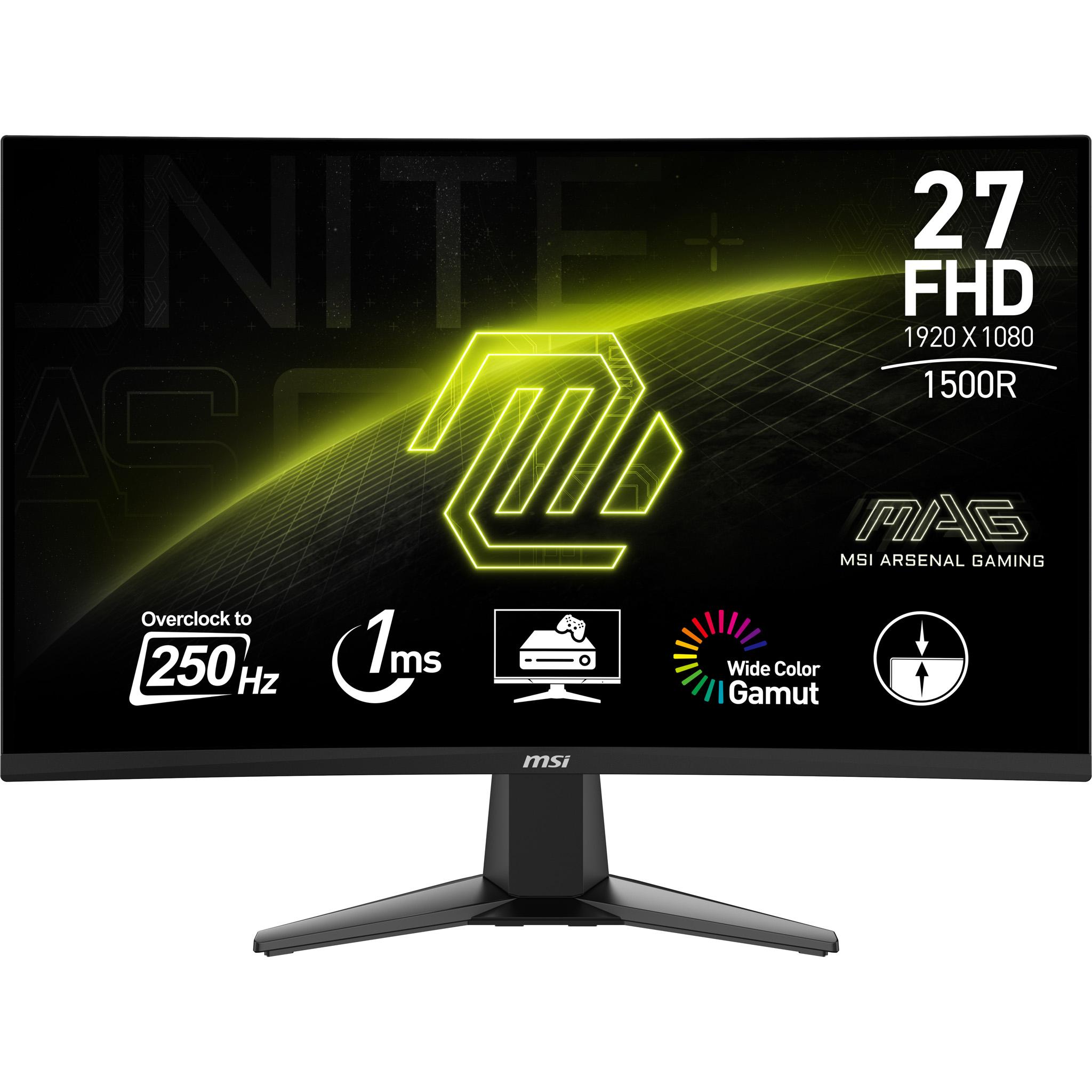 MSI MAG 27C6X Monitor PC 68,6 cm [27] 1920 x 1080 Pixel Full HD LCD Nero (MSI MAG 27C6X 27 FHD VA Curved 240Hz)
