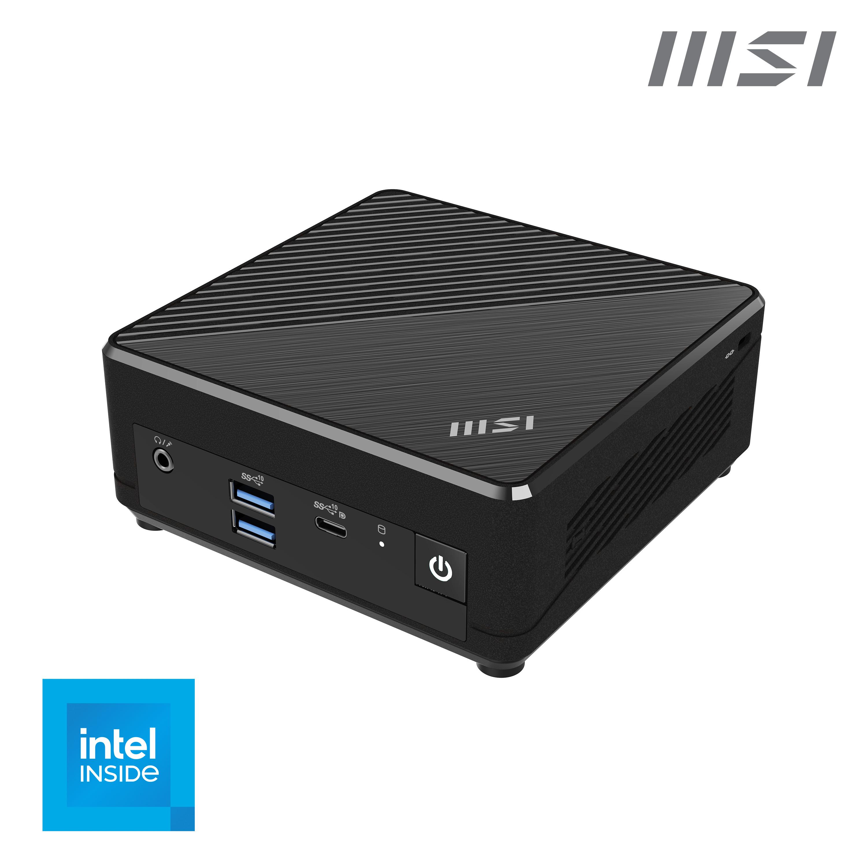 MSI Cubi N ADL S N100 BB barebone per PC/stazione di lavoro 0.66L sized PC Nero Intel SoC 34 GHz (SFF Cubi N ADL S N100 BB)