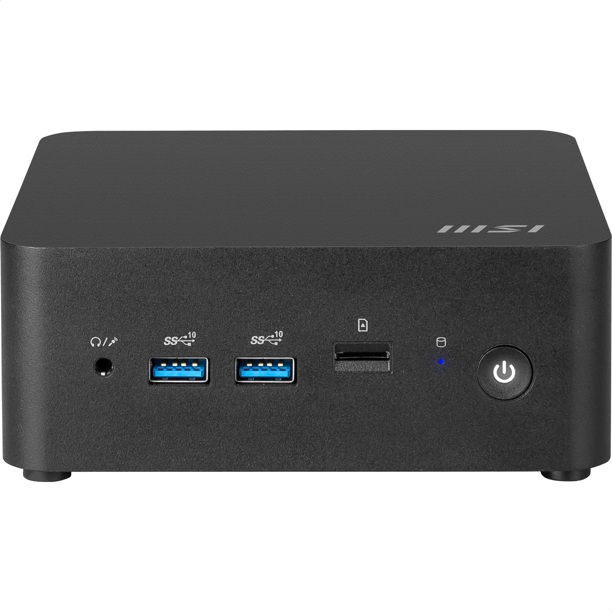 MSI Cubi NUC 13MQG I5 1345U VPRO BB barebone per PC/stazione di lavoro 0.84L sized PC Nero Intel SoC 35 GHz