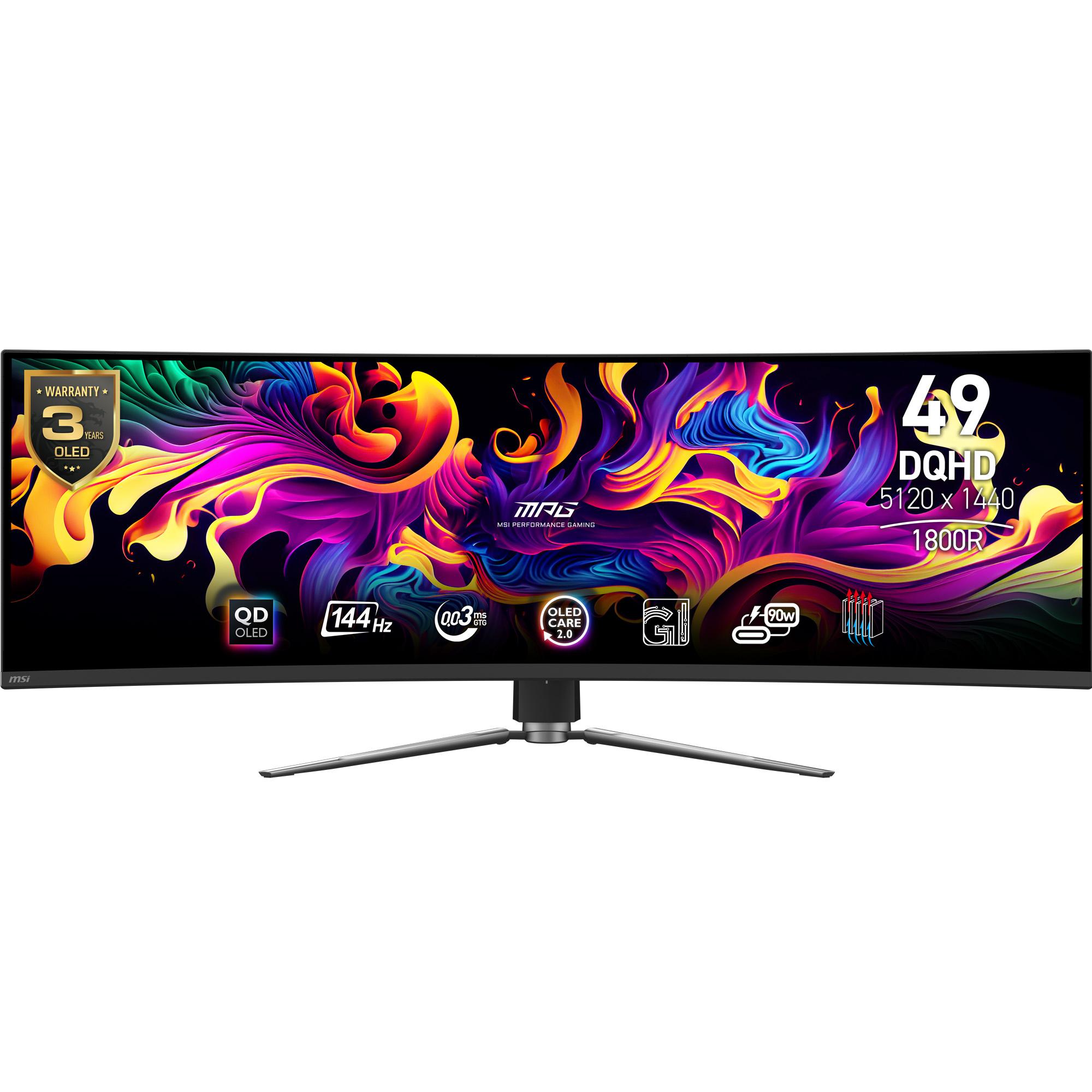 MSI MPG 491CQPDE QD-OLED Monitor PC 124,5 cm (49") 5120 x 1440 Pixel DQHD Nero