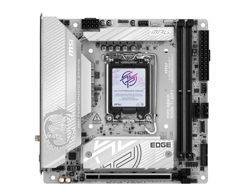 MSI MPG B860I EDGE TI WIFI scheda madre Intel B860 LGA 1851 (Socket V1) mini ITX