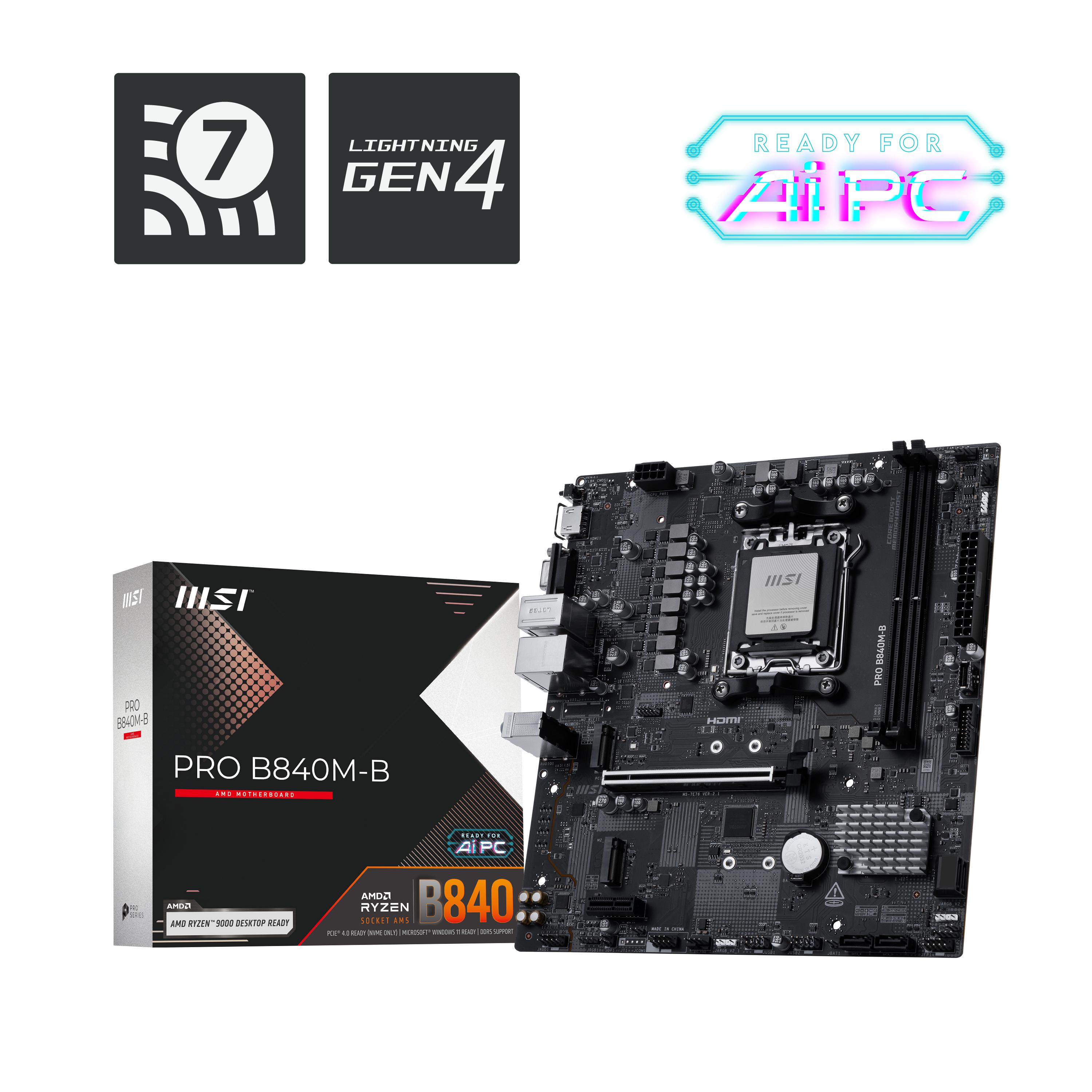 MSI PRO B840M-B scheda...