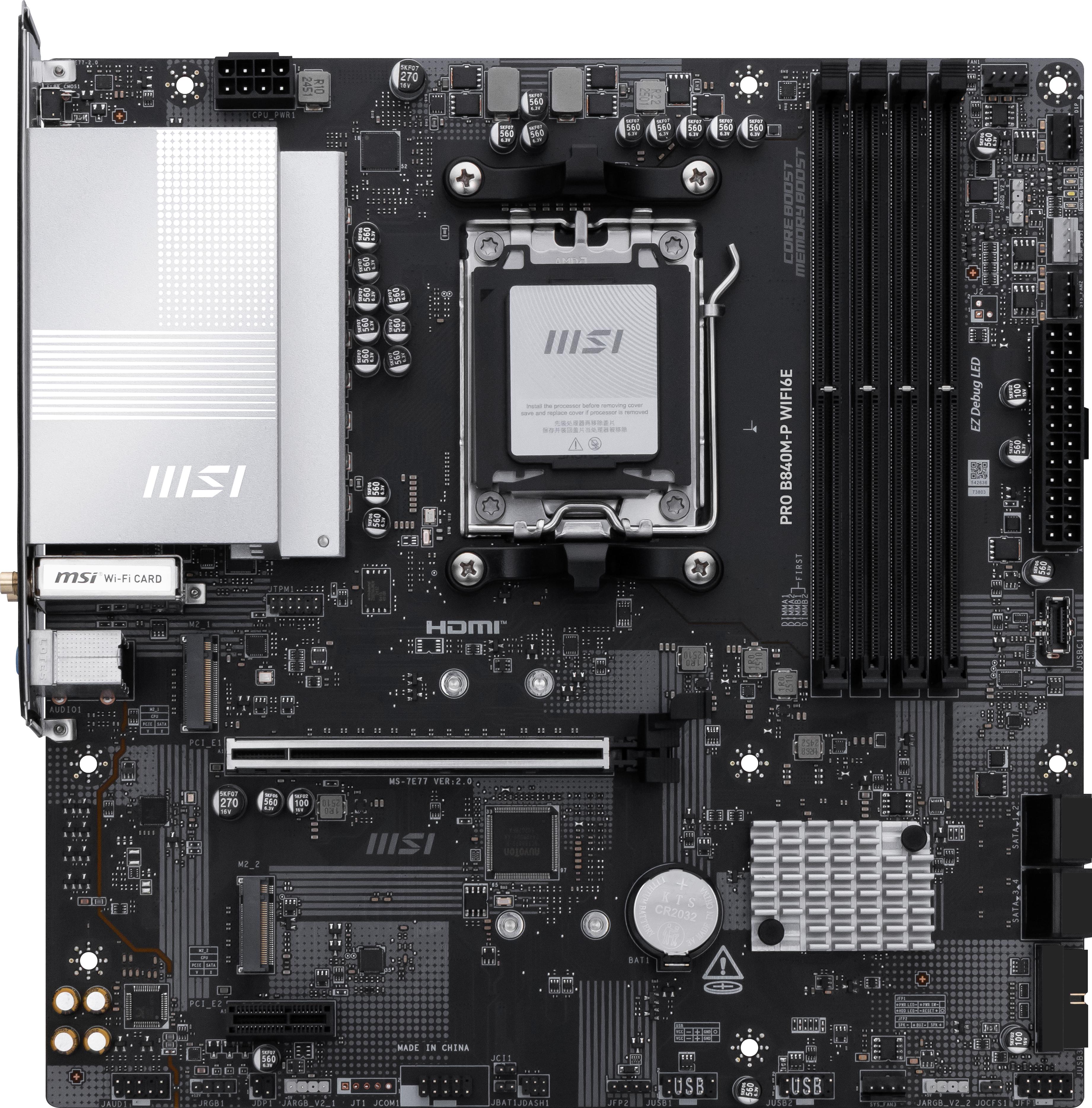 MSI PRO B840M-P WIFI6E...