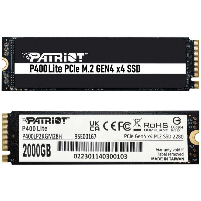 Patriot Memory P400 Lite M.2 2 TB PCI Express 4.0 NVMe (Patriot P400 LITE 2000GB M.2 2280 PCIE Gen4 x4)