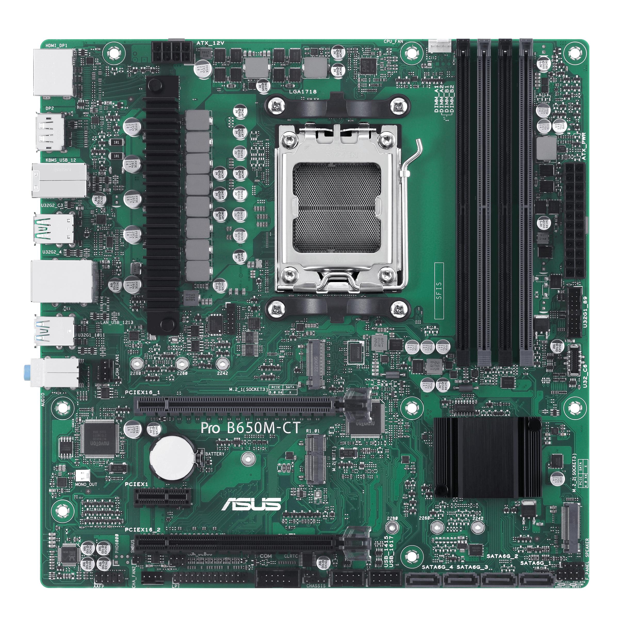 ASUS PRO B650M-CT-CSM AMD B650 Socket AM5 micro ATX (ASUS Mainboard PRO B650M-CT-CSM - micro ATX - Socket AM5 - A)