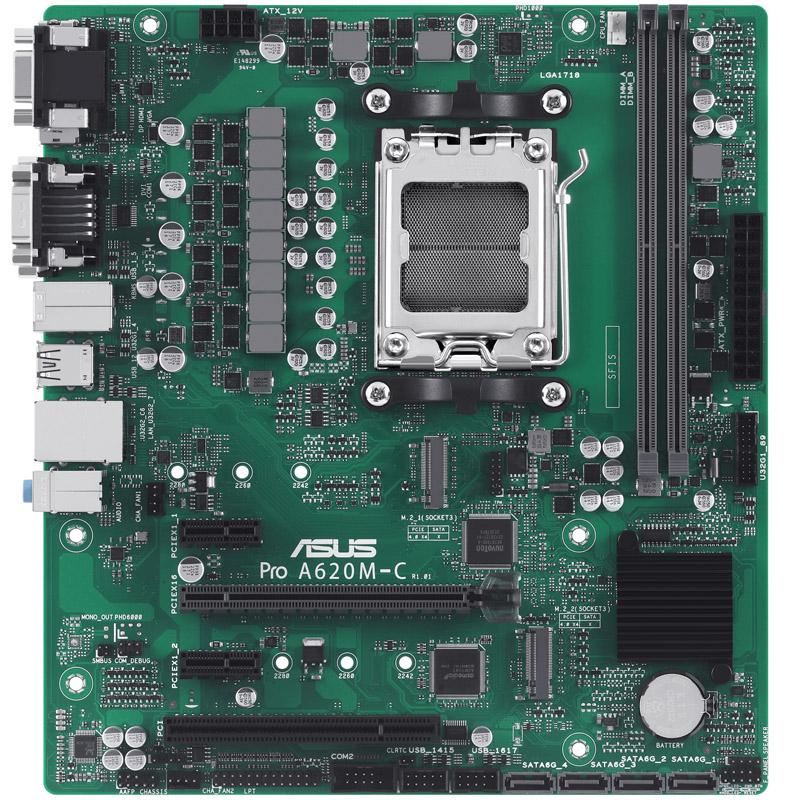 ASUS PRO A620M-C-CSM AMD A620 Presa di corrente AM5 micro ATX (Asus PRO A620M-C-CSM - Corporate Stable Model AMD A620 AM5 Micro
