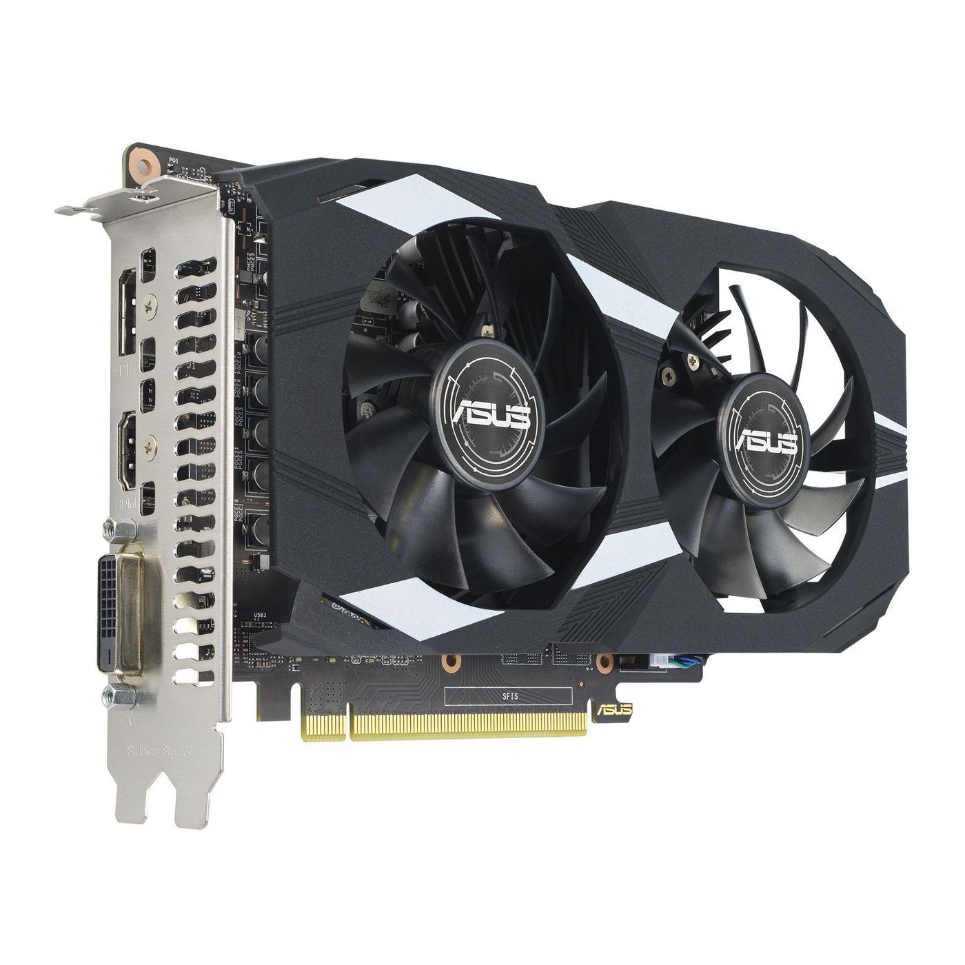 SVGA ASUS NVIDIA DUAL-GTX1650-O4GD6-P-EVO 4GB GDDR6 128bit DVI2HDMIDP PCI-E 3.0