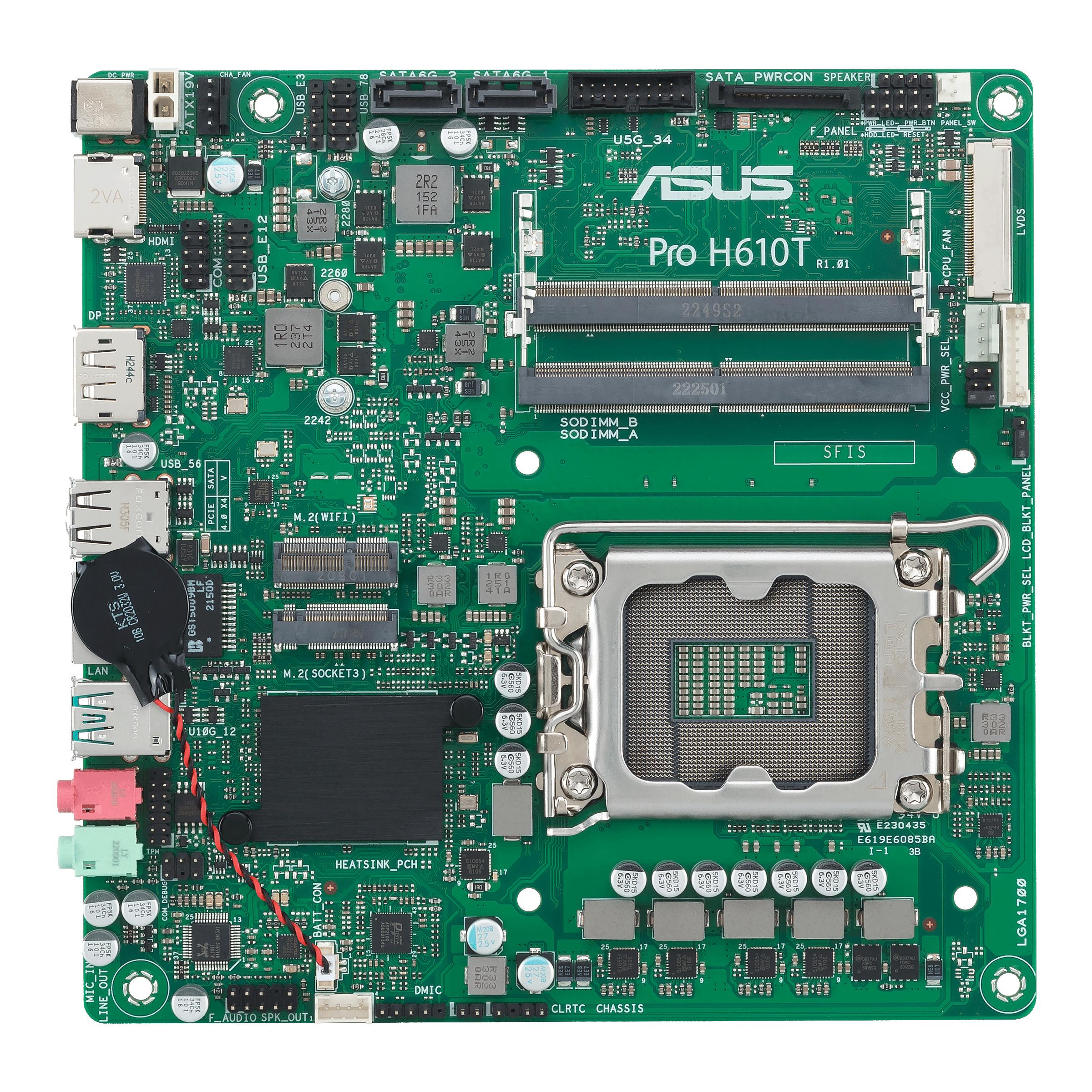 ASUS PRO H610T-CSM Intel H610 LGA 1700 mini ITX (Asus PRO H610T-CSM - Corporate Stable Model, Intel H610, 1700, Thin Mini ITX,