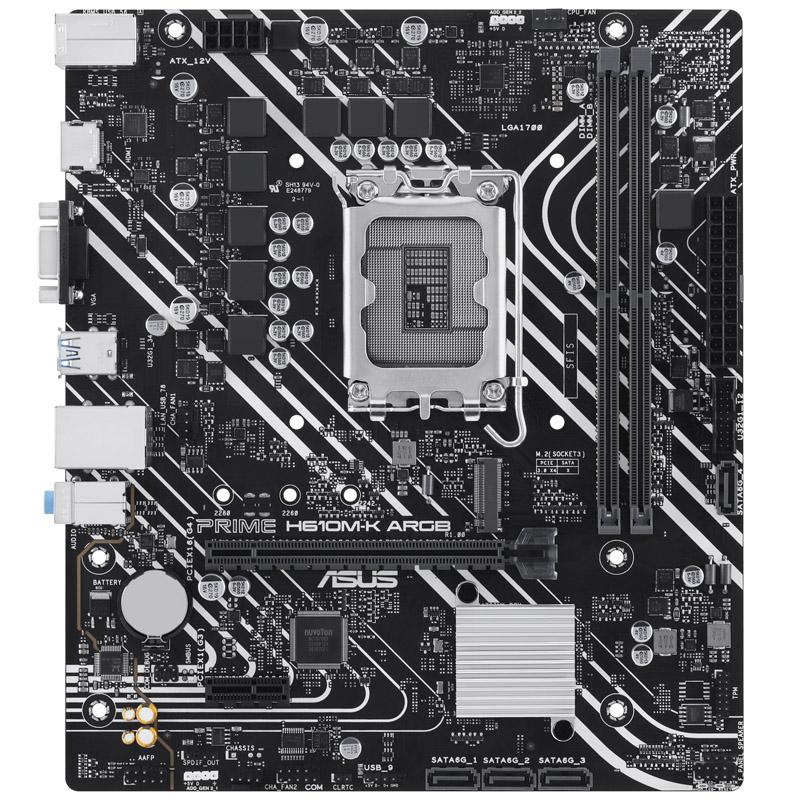 ASUS PRIME H610M-K ARGB Intel H610 LGA 1700 micro ATX (ASUS 1700 PRIME H610M-K ARGB M-ATX)