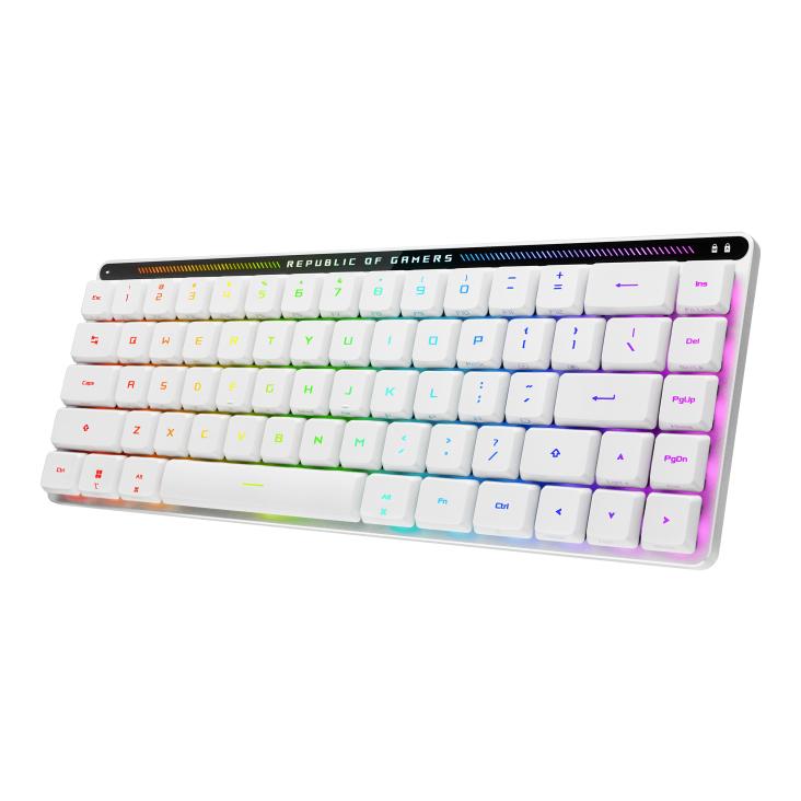 ASUS ROG Falchion RX Low Profile tastiera Giocare USB RF Wireless Bluetooth Bianco