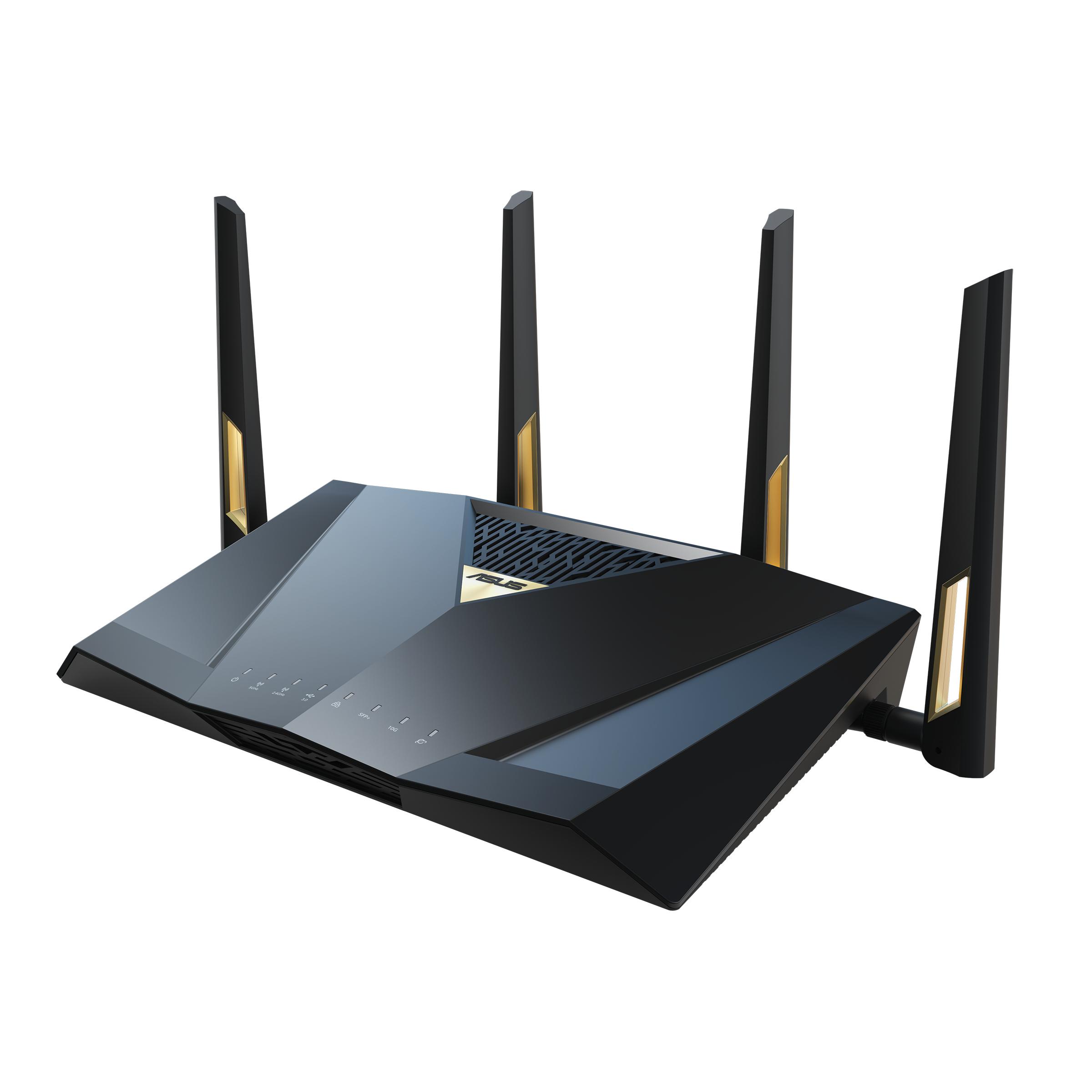 ASUS RT-BE88U router wireless 10 Gigabit Ethernet Dual-band [2.4 GHz/5 GHz] Nero, Grigio (ASUS RT-BE88U ROUTER WIFI 7 BE7200)