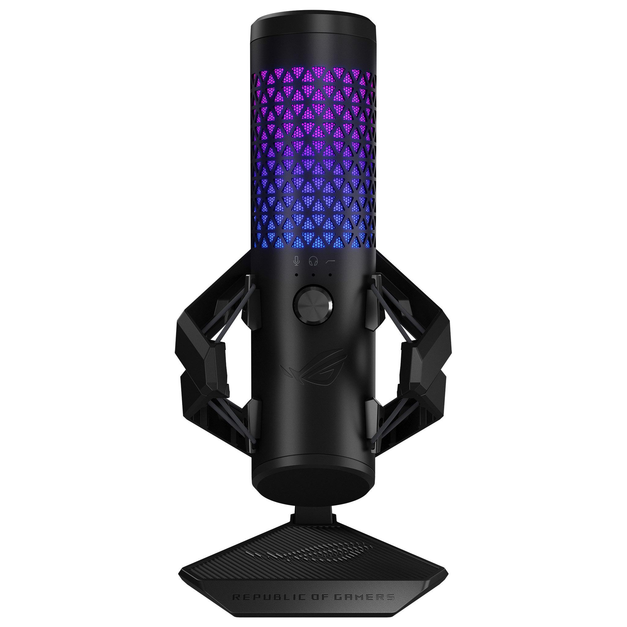 ASUS ROG Carnyx BLK Nero Microfono da tavolo (Asus ROG Carnyx USB Gaming Microphone, Studio-Grade 25mm Condenser, 192kHz/24-bit