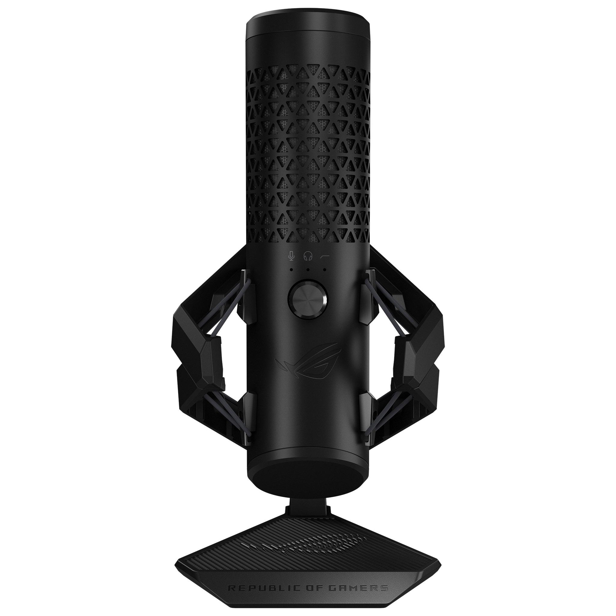 ASUS ROG Carnyx BLK Nero Microfono da tavolo (Asus ROG Carnyx USB Gaming Microphone, Studio-Grade 25mm Condenser, 192kHz/24-bit