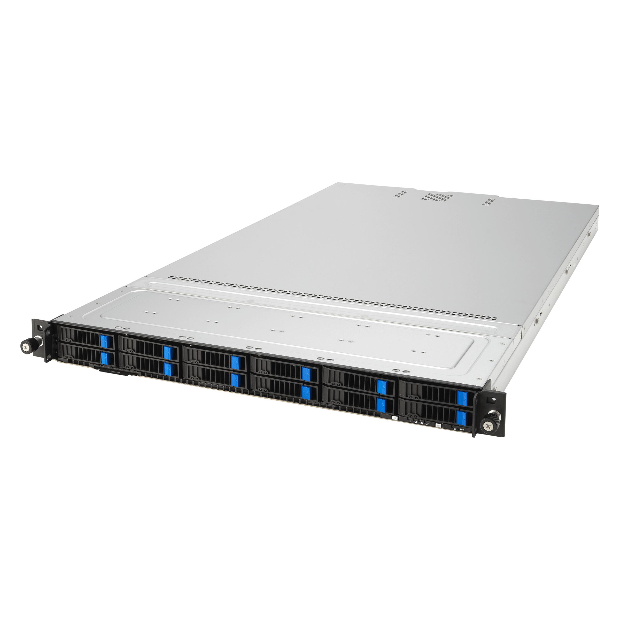 ASUS RS700A-E12-RS12U Socket SP5 Rack [1U] Nero, Acciaio (RS700A-E12-RS12U/10G/2.6kW/12NVMe/GPU)
