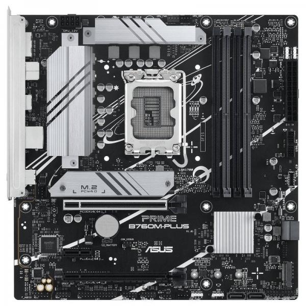 Intel B760 LGA 1700 mATX Motherboard PCIe 4.0 Two M.2 Slots Realtek 2.5Gb Ethernet DisplayPort HDMI TM SATA 6 Gbps Rear USB 10G