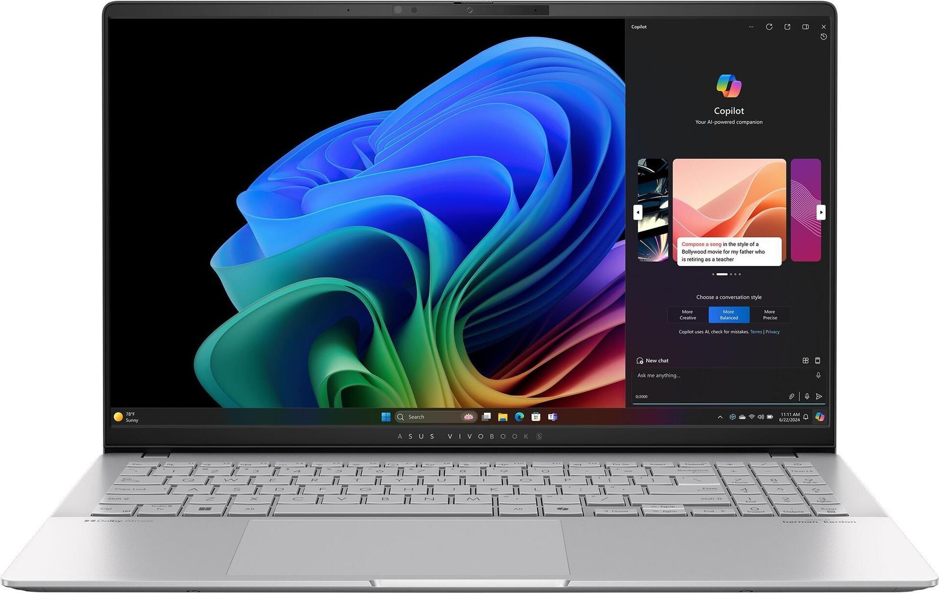 ASUS VivoBook S 15 OLED 15.6" WQHD Snapdragon X Elite X1E 32GB/1TB SSD Win11