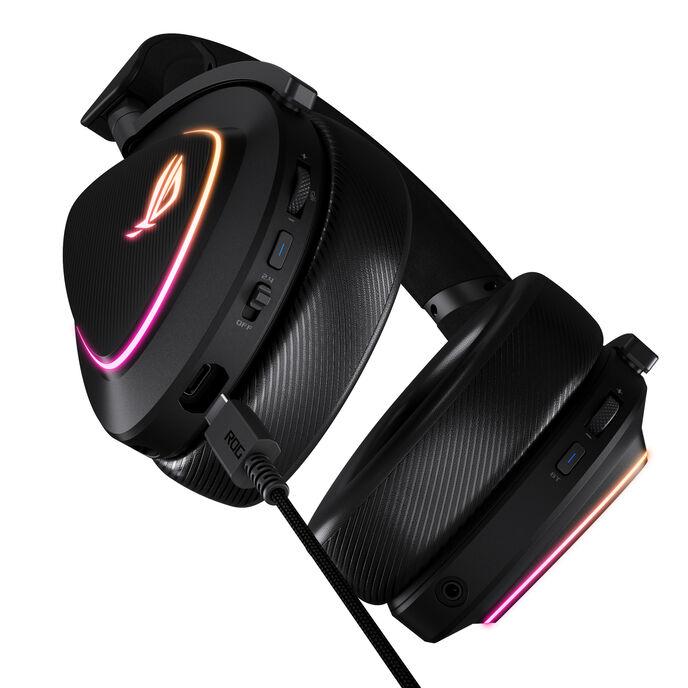 ASUS ROG DELTA II Auricolare Con cavo e senza cavo A Padiglione Gaming USB tipo-C Bluetooth Nero (ROG Delta II Headset)