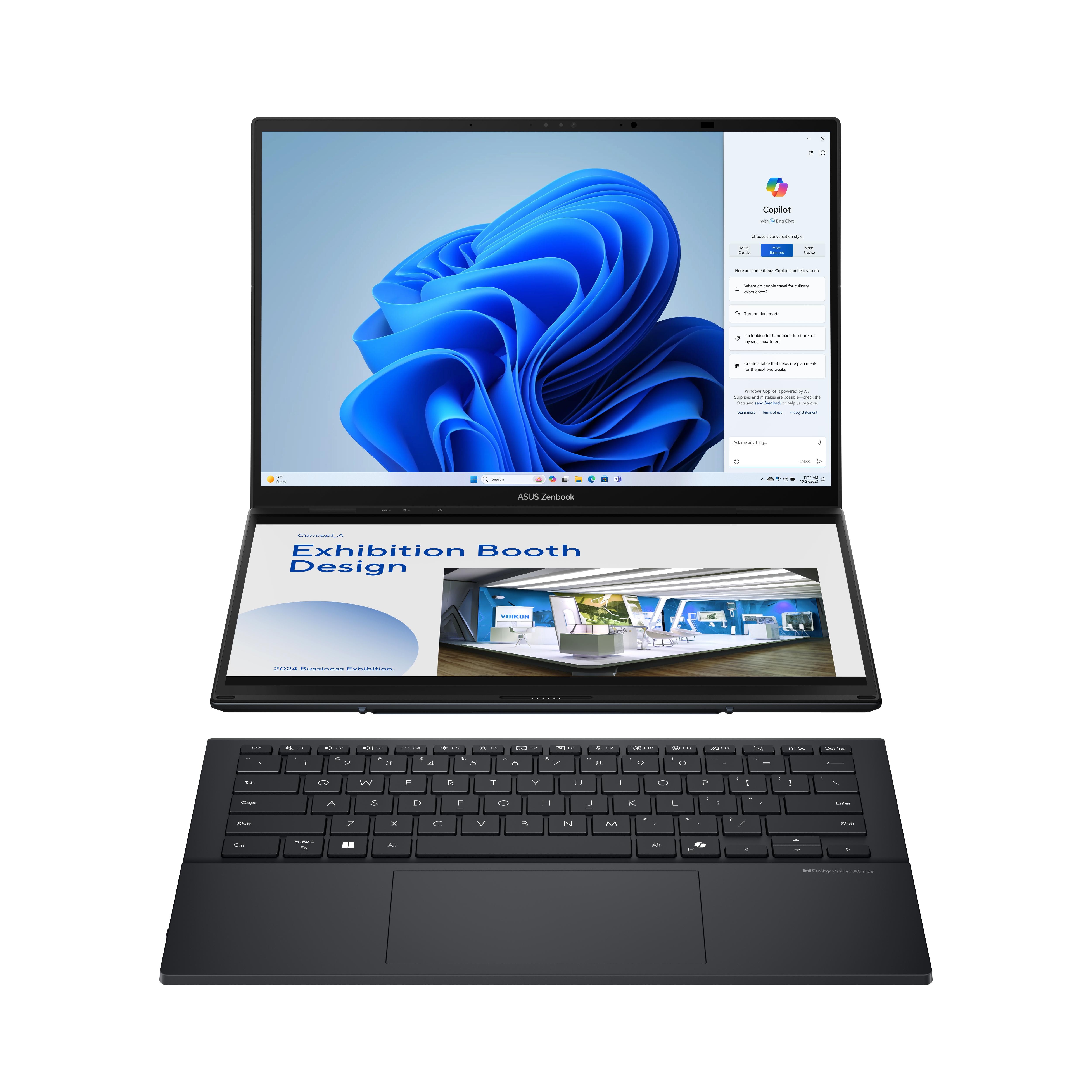 ASUS Zenbook Duo UX8406CA-PZ068X Intel Core Ultra 9 285H Ibrido (2 in 1) 356 cm (14") Touch screen 3K 32 GB LPDDR5x-SDRAM 2 TB