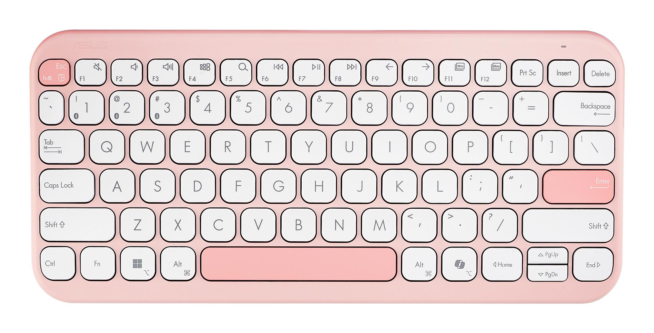 ASUS Marshmallow Keyboard KW100 tastiera Casa Bluetooth QWERTZ Tedesco Rosa