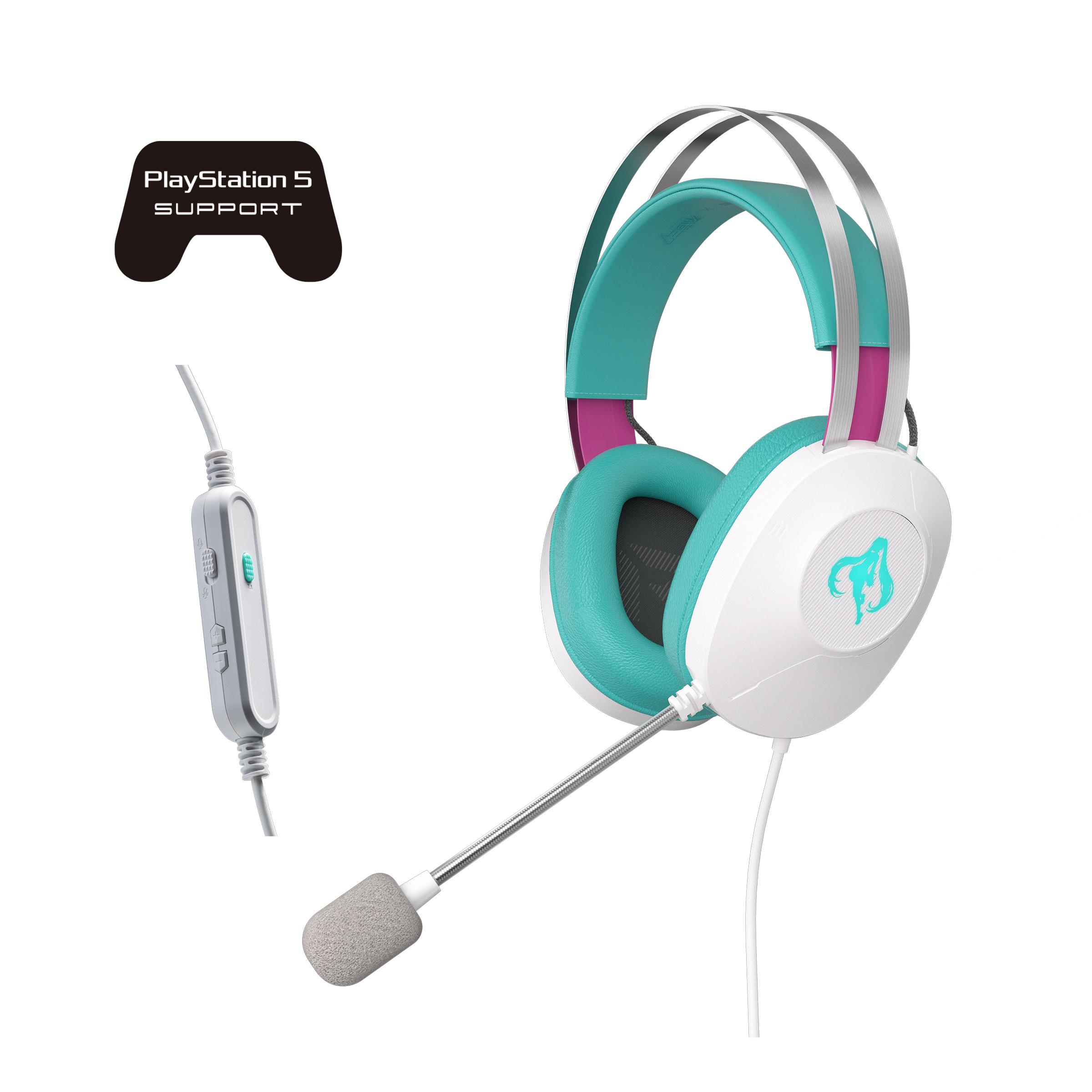 ASUS TUF Gaming H1 Gen II Hatsune Miku Edition Auricolare Cablato Portatile USB tipo A Rosa, Turchese, Bianco