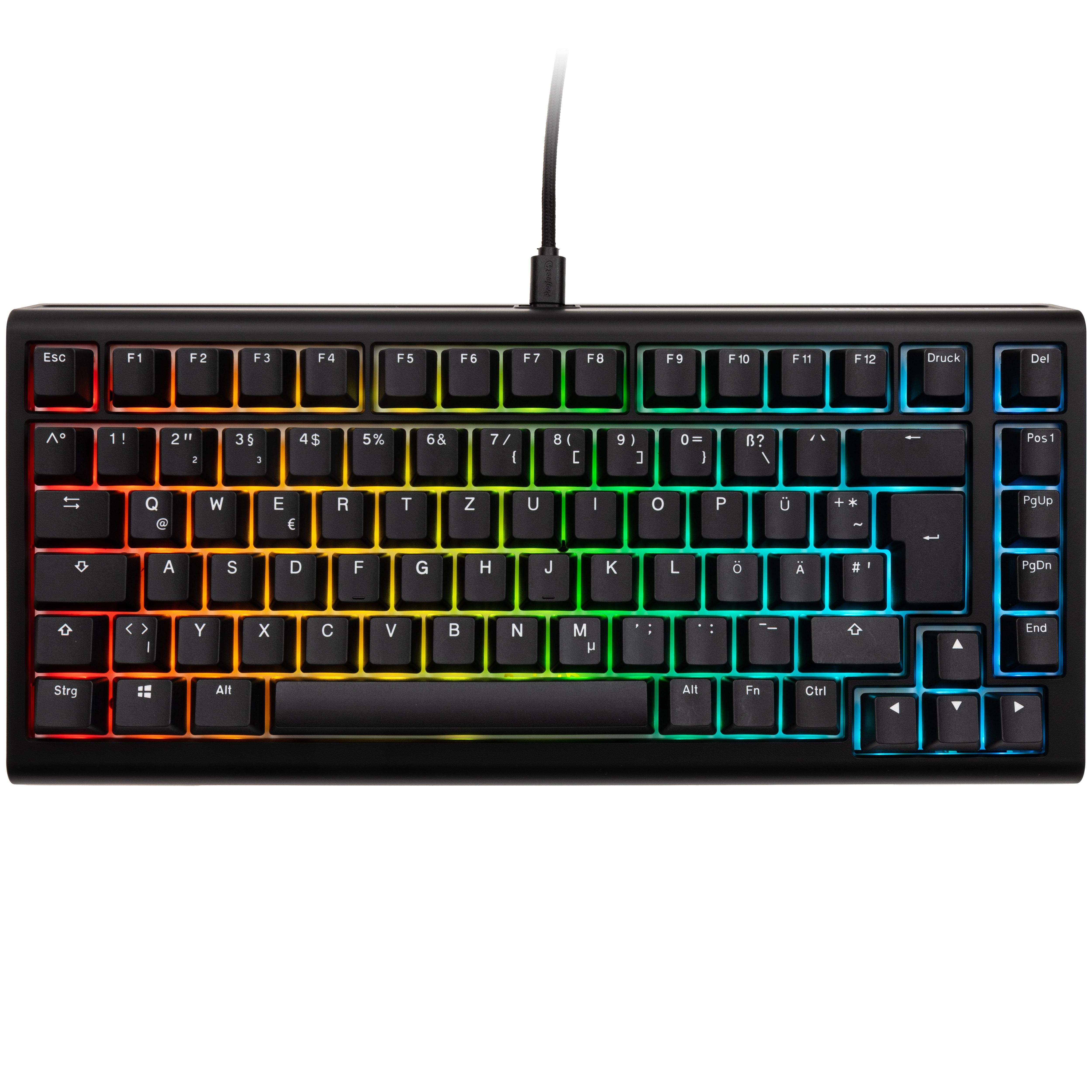 Tastiera da gioco Ducky Tinker 75 RGB-MX-RED ISO-DE-75% Tastiera da gioco di Ducky-Hot-Swap-Capable-With MX-Red Switchs-ISO Lay