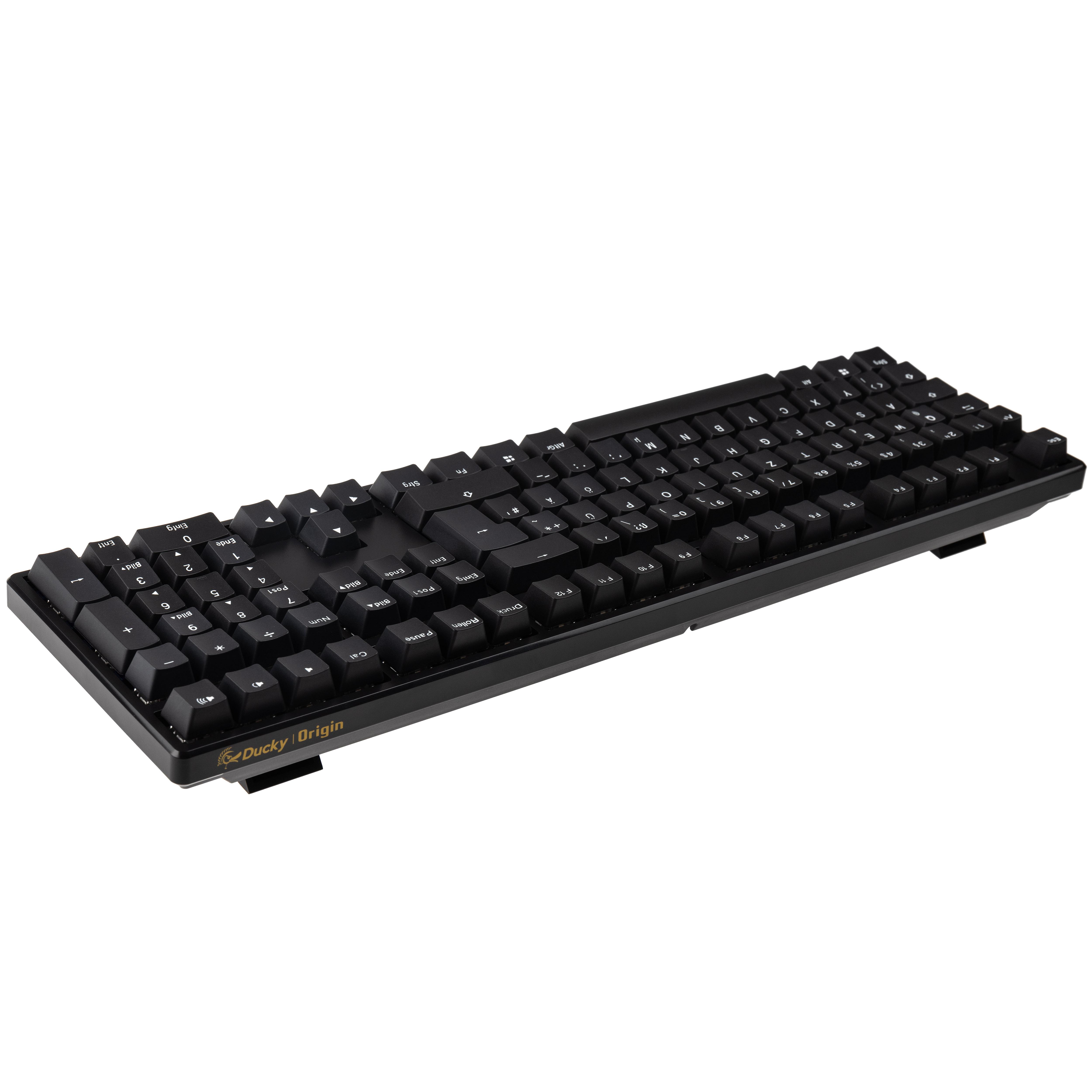 Tastiera da gioco Ducky Origin Gaming Cherry MX-brown-bruno-nero tastiera da gioco in retrò Design-FullSize Formato-German key