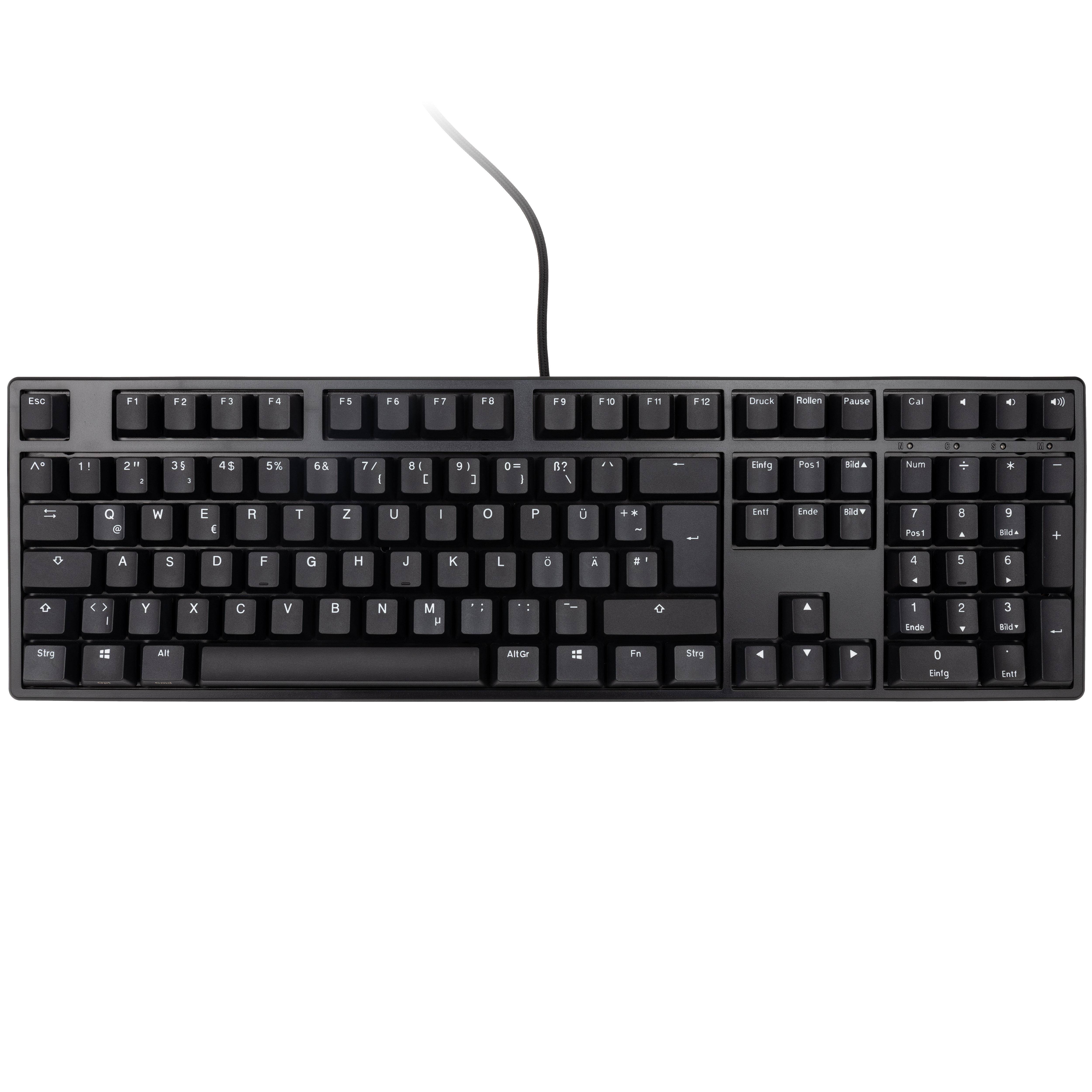Tastiera da gioco di origine Ducky Cherry MX-RED-NED-Black Gaming in retrò Design-FullSize Formato-German-German Night Night (