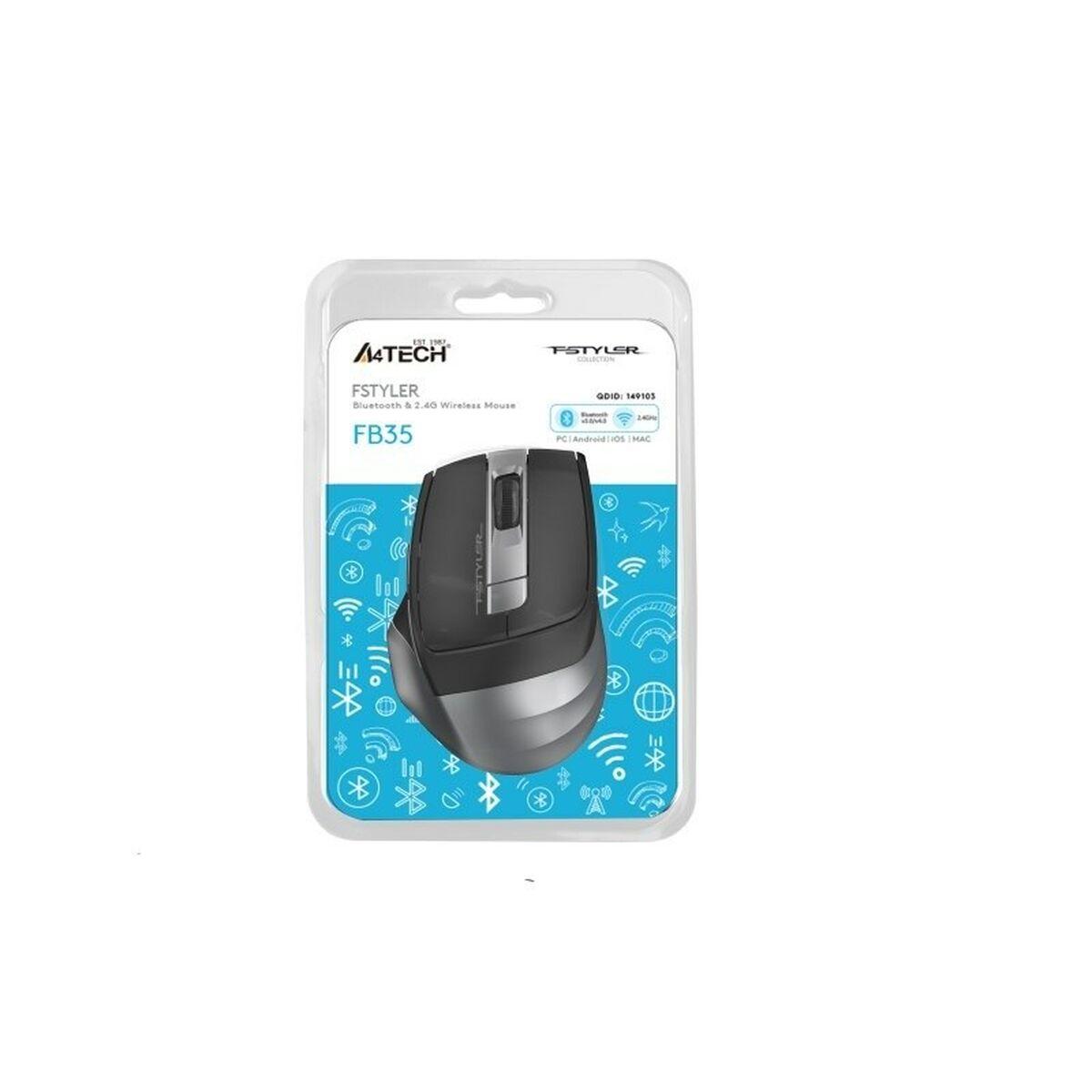 Mouse Senza Fili A4 Tech FB35 Grigio