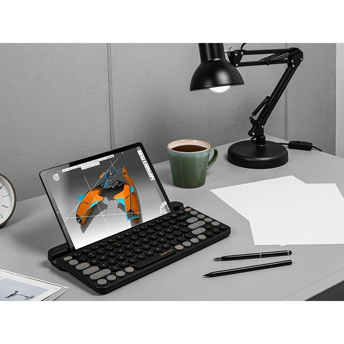 Tastiera A4 Tech A4TKLA47190 QWERTY Nero Grigio