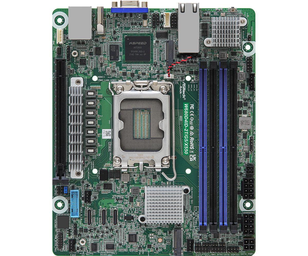 Asrock W680D4ID-2T/G5/X550 Scheda Madre Intel W680 LGA 1700 Mini ITX