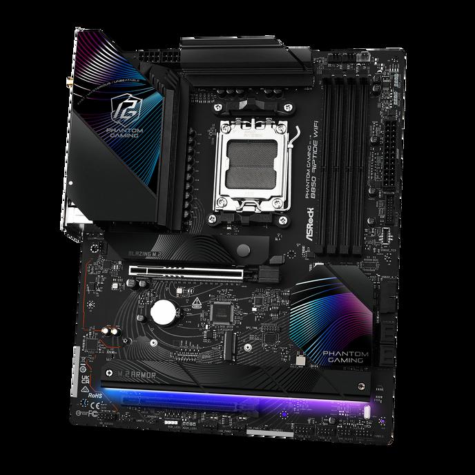 Asrock B850 RIPTIDE WIFI AMD B850 AM5 ATX 4 DDR5 HDMI Wi-Fi 7 2.5G LAN RGB 4x M.2