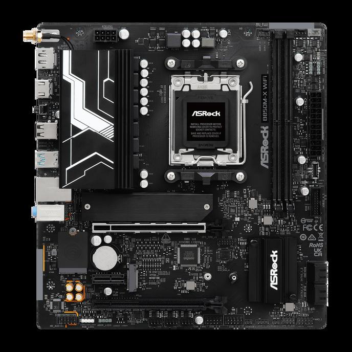 Asrock B850M-X WIFI AMD B850 AM5 Micro ATX 2 DDR5 HDMI DP Wi-Fi 6E 2.5G LAN 2x M.2