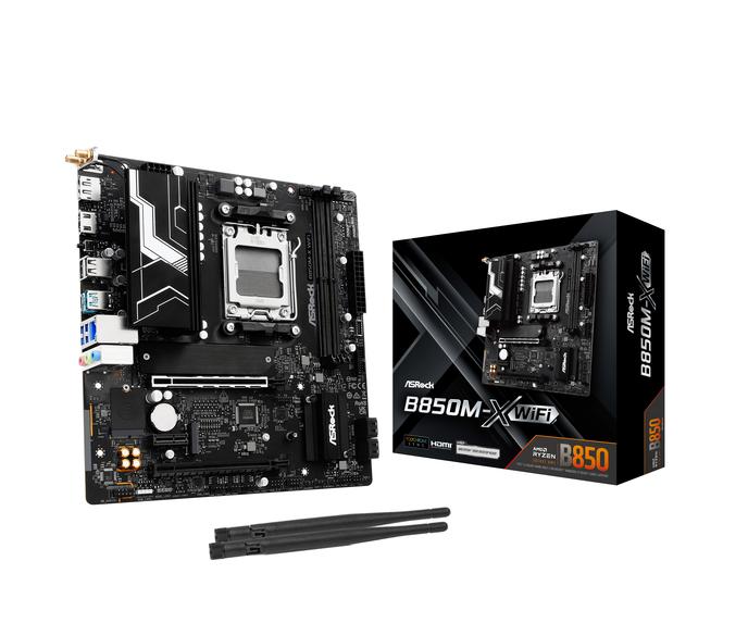 Asrock B850M-X WIFI AMD B850 AM5 Micro ATX 2 DDR5 HDMI DP Wi-Fi 6E 2.5G LAN 2x M.2