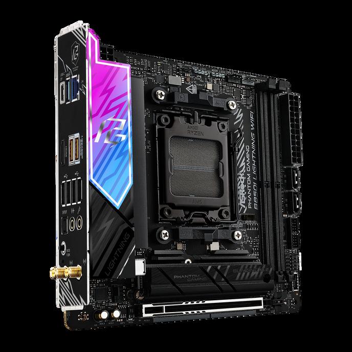 Asrock B850I LIGHTNING WIFI AMD B850 AM5 Mini ITX 2 DDR5 HDMI Wi-Fi 6E 2.5G LAN RGB 2x M.2
