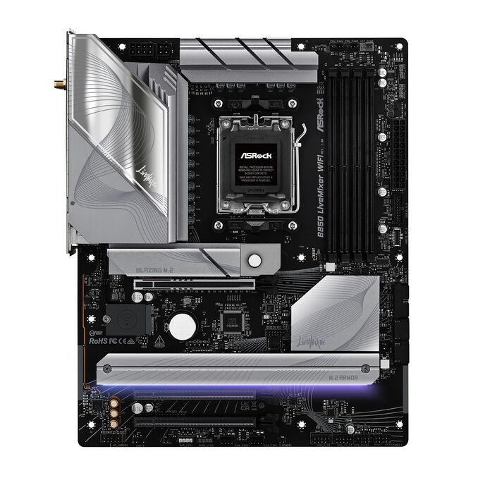 Asrock B850 LIVEMIXER WIFI AMD B850 AM5 ATX 4 DDR5 HDMI DP Wi-Fi 7 2.5G LAN RGB 3x M.2