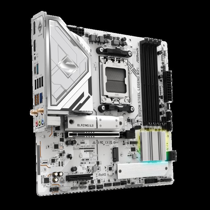 Asrock B850M Steel Legend WiFi AMD B850 Socket AM5 micro ATX (ASRock B850M Steel Legend WiFi AMD AM5 Socket Motherboard Micro-A