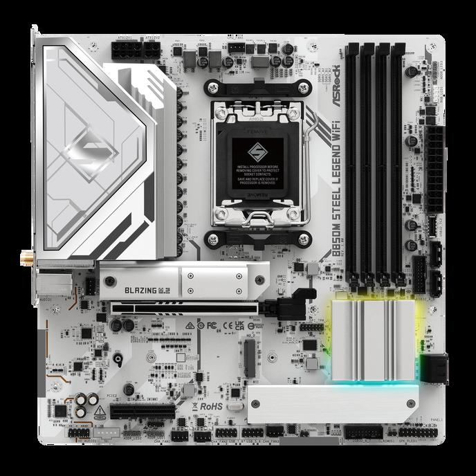 Asrock B850M Steel Legend WiFi AMD B850 Socket AM5 micro ATX (ASRock B850M Steel Legend WiFi AMD AM5 Socket Motherboard Micro-A