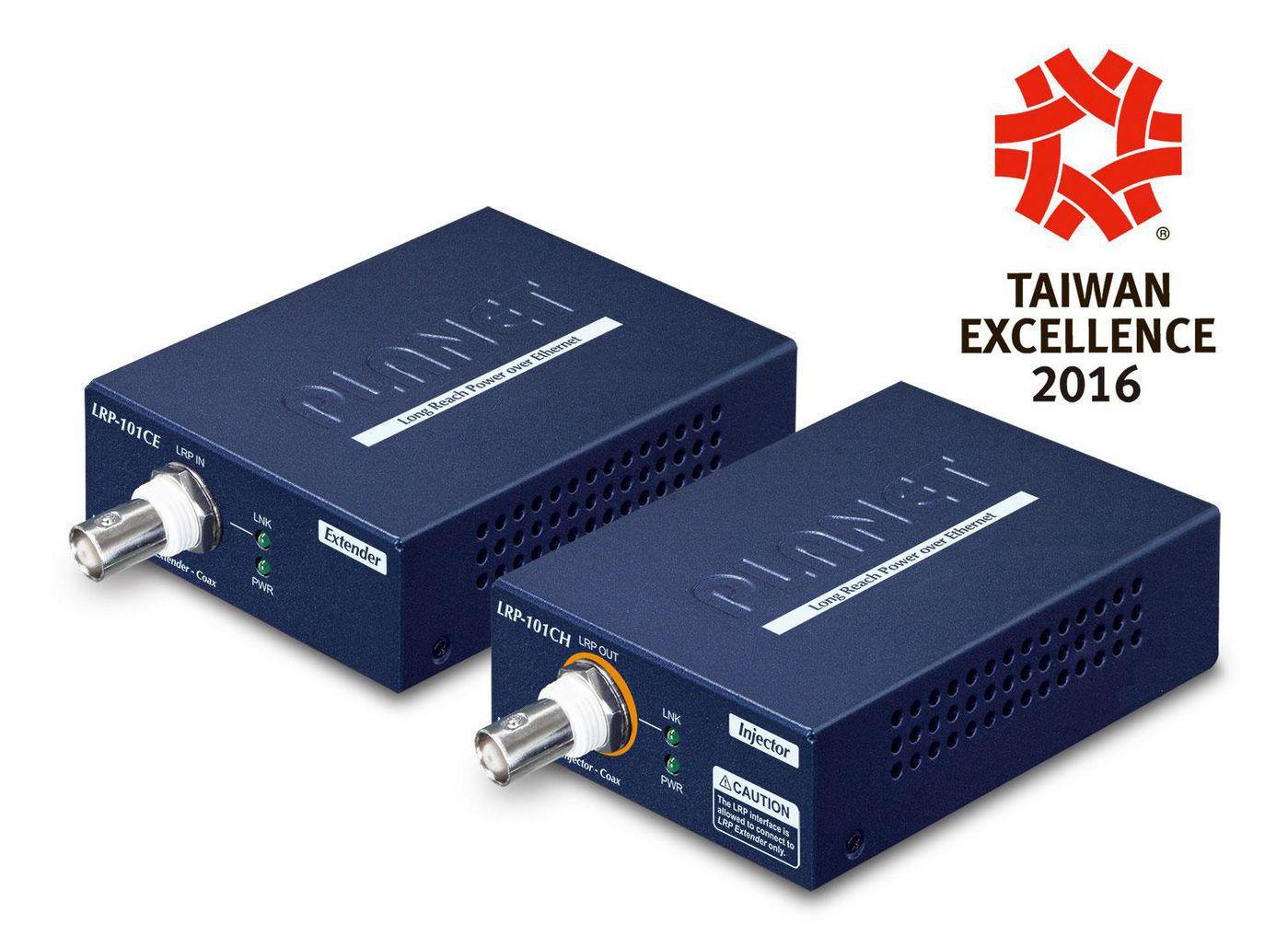 PLANET LRP-101C-KIT moltiplicatore di rete Ricevitore e trasmettitore di rete Blu 10 100 Mbit/s (1-PORT LONG REACH POE OVER - C
