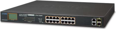 PLANET FGSW-1822VHP switch di rete Non gestito Fast Ethernet (10/100) Supporto Power over Ethernet (PoE) 1U Blu