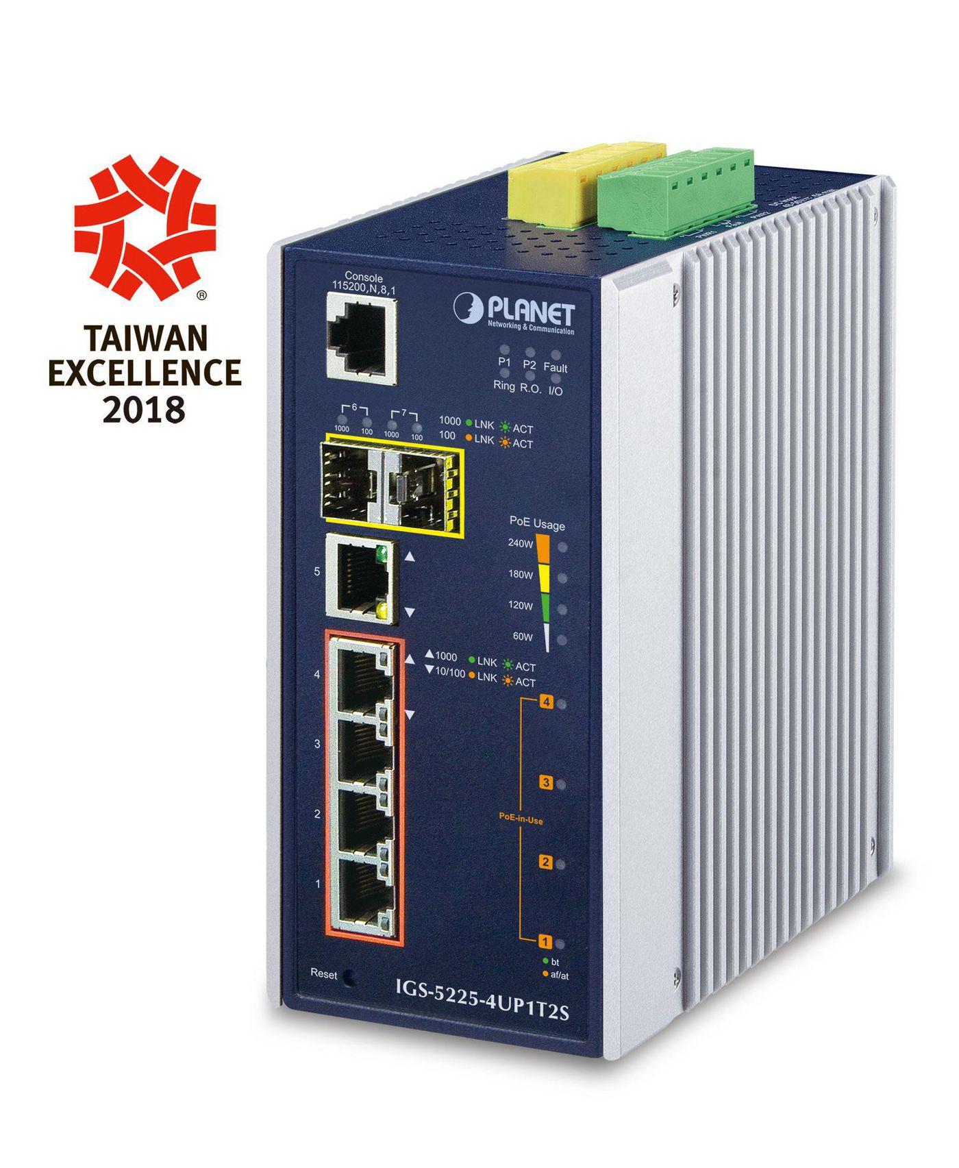 PLANET IGS-5225-4UP1T2S switch di rete Gestito L2 Gigabit Ethernet 10/100/1000 Supporto Power over Ethernet PoE Blu Argento (IP