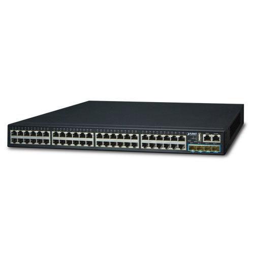 Planet SGS-6341-48T4X switch di rete Gestito L3 Gigabit Ethernet 10/100/1000 Nero 1U (Layer 3 48-Port 10/100/1000T - 4-Port 10