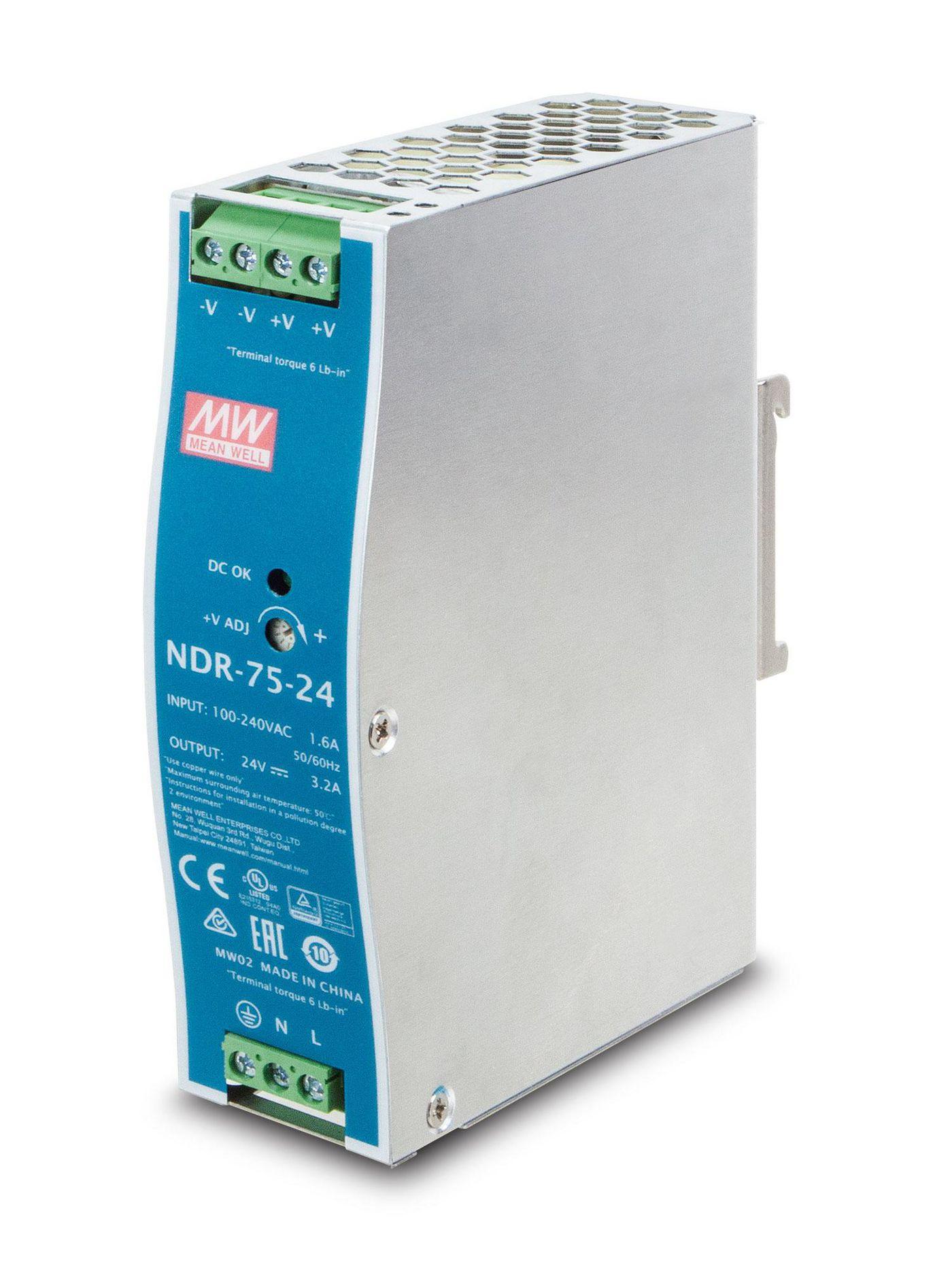 Alimentatore su guida Din da 24 V 75 W