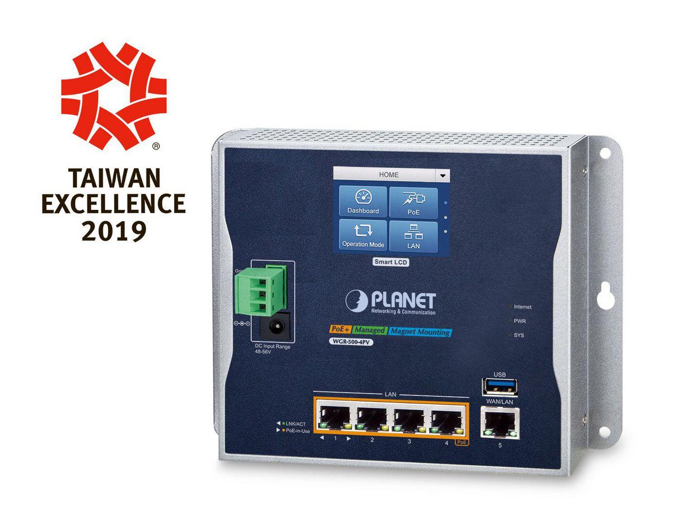 PLANET IP30 Industrial Wall-mount router cablato Gigabit Ethernet Blu Grigio (IP30 Industrial Wall-mount - Gigabit Router with