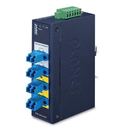 PLANET IFB-244-MLC convertitore multimediale di rete 1300 nm Modalit multipla Blu (Industrial 2-channel Optical - Fiber Bypass